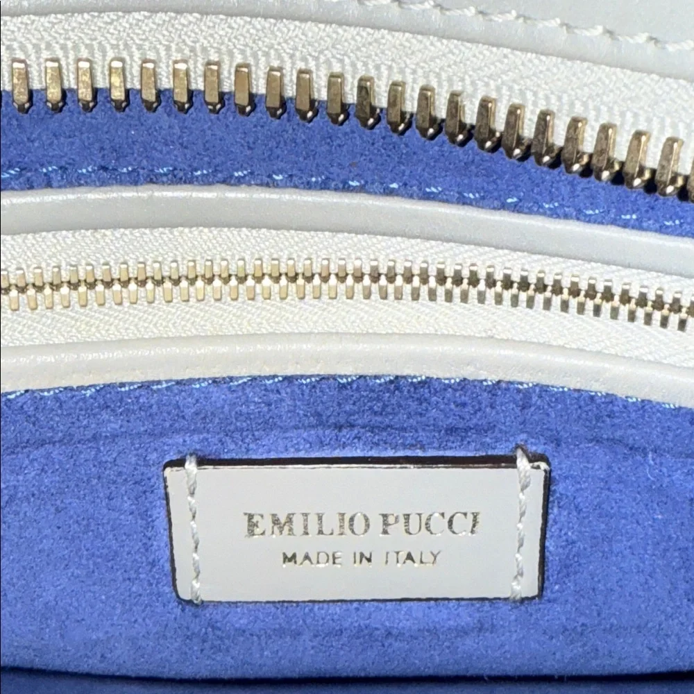 Emilio Pucci Gray Satchel with Gold Accents - Picture 11 of 15